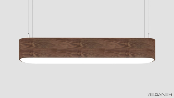 Овальный светильник WOOD OVALE 3000K 92W, корпус Американский орех