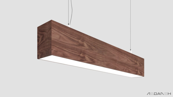 Линейный светильник WOOD LINEAR PN8060 4000K 60W 2000mm Американский орех, корпус 