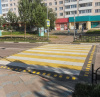 Приподнятый пешеходный переход ПИН (желтый средний элемент окрас в массе/сверху) высотой 50 мм