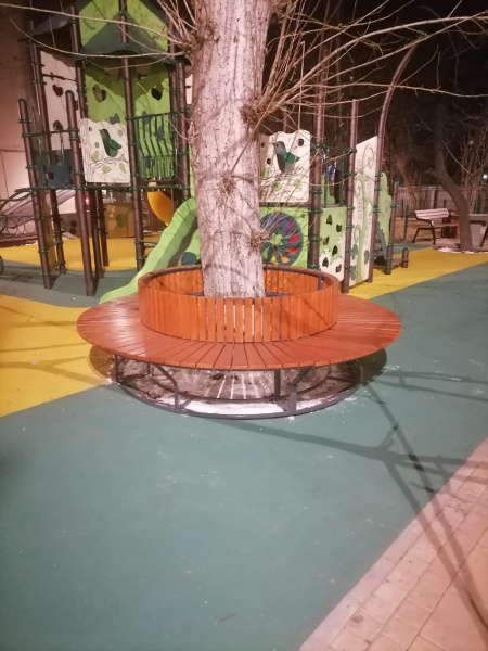 Скамейка стальная «Диван круглый» R550